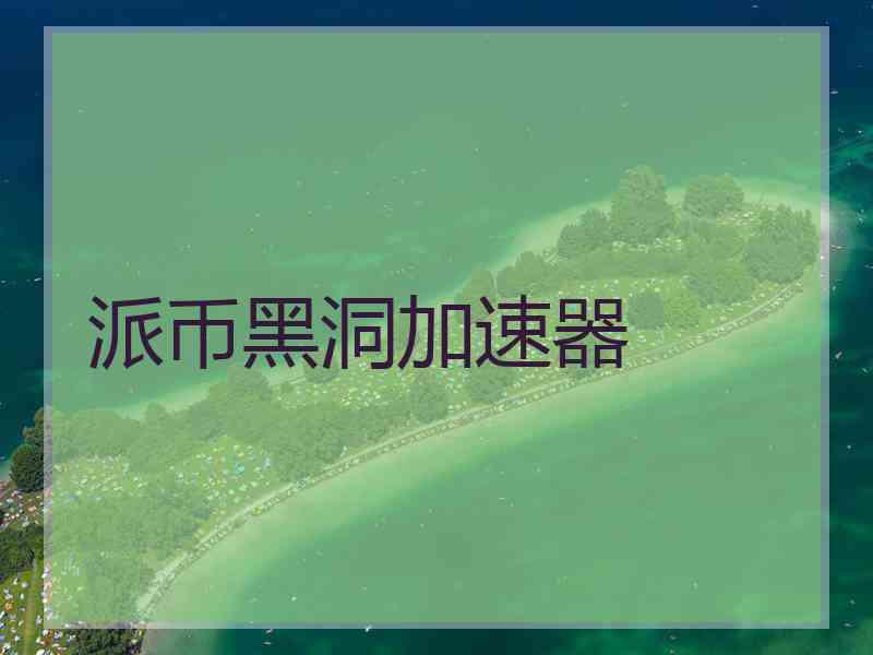 派币黑洞加速器