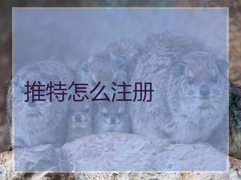 推特怎么注册
