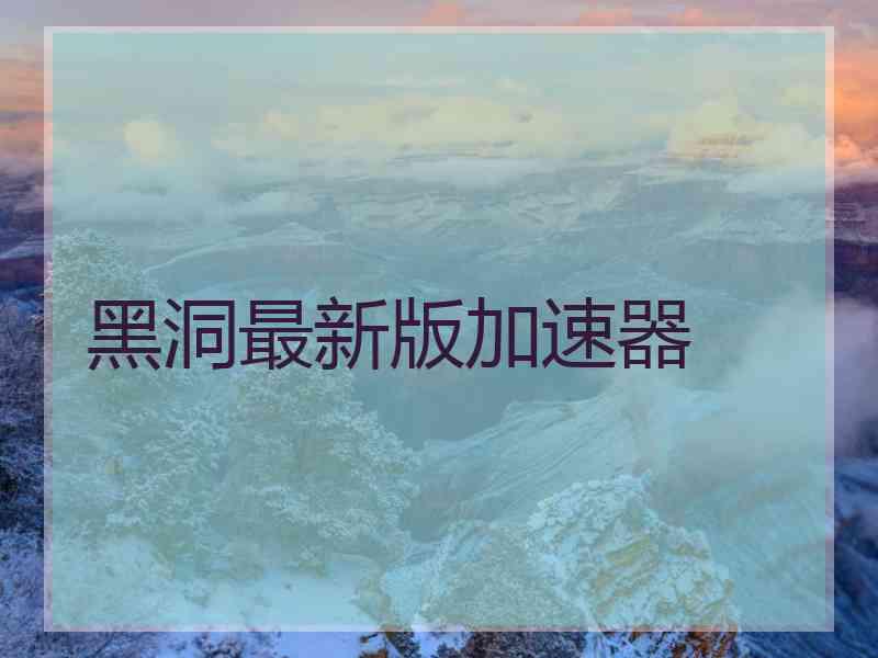 黑洞最新版加速器
