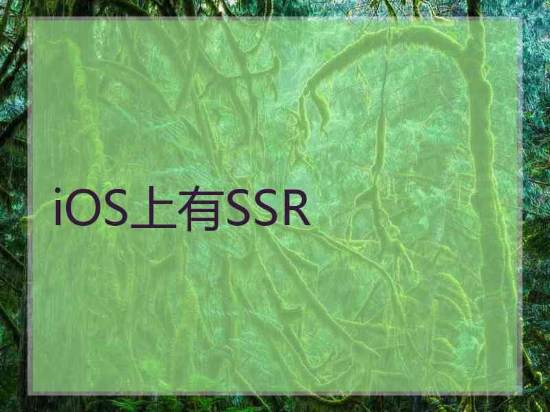 iOS上有SSR