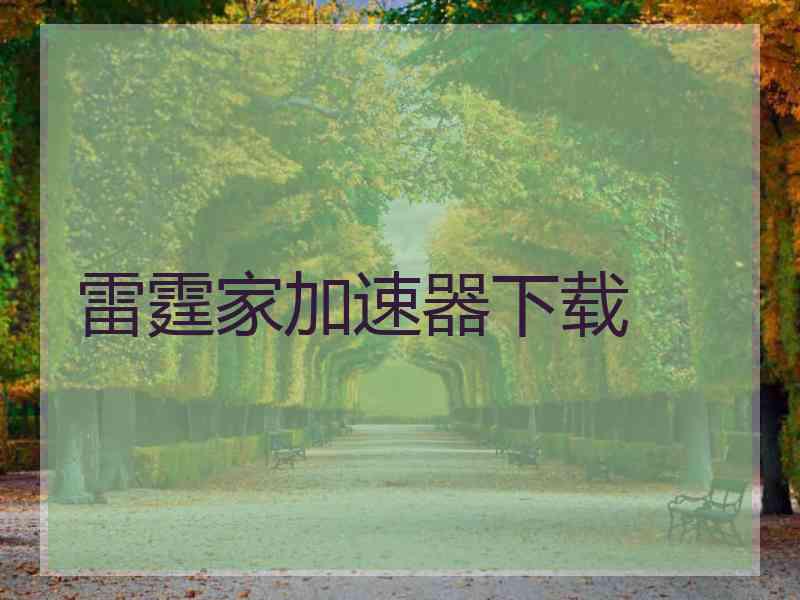 雷霆家加速器下载