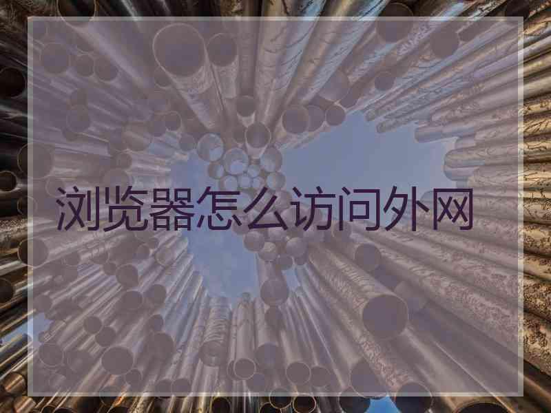 浏览器怎么访问外网