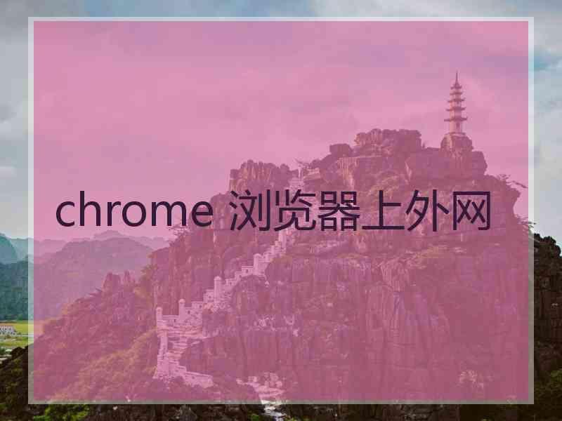 chrome 浏览器上外网