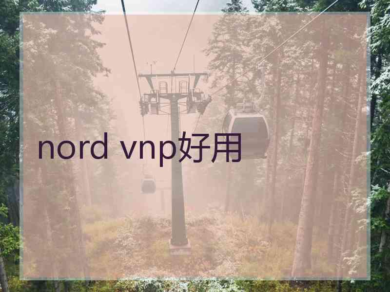 nord vnp好用