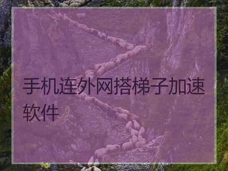 手机连外网搭梯子加速软件