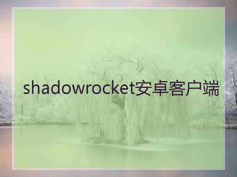 shadowrocket安卓客户端
