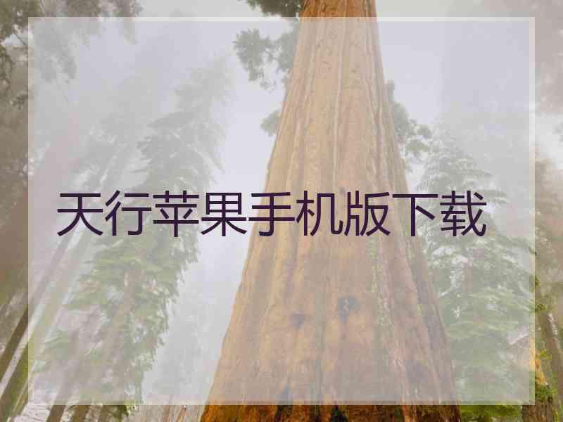 天行苹果手机版下载