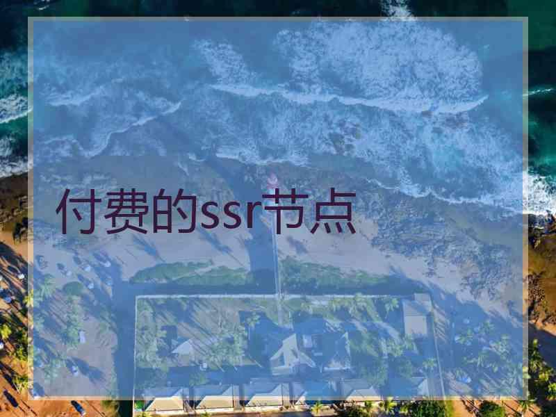 付费的ssr节点