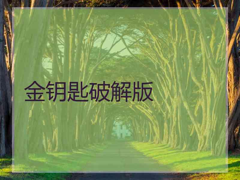 金钥匙破解版