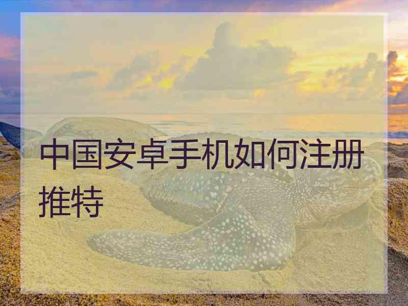 中国安卓手机如何注册推特