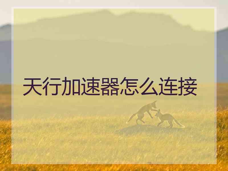 天行加速器怎么连接