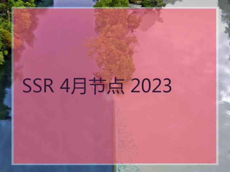 SSR 4月节点 2023