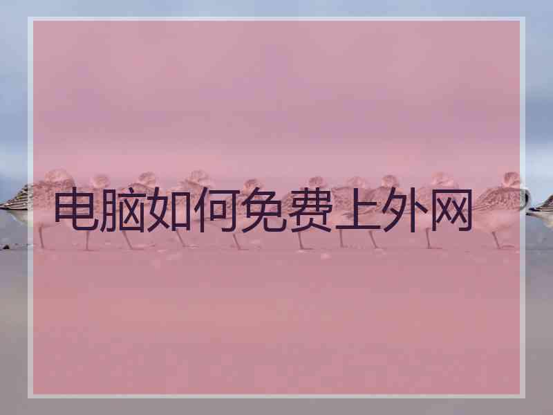 电脑如何免费上外网