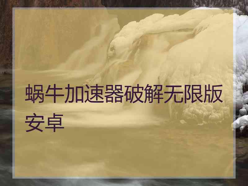 蜗牛加速器破解无限版安卓