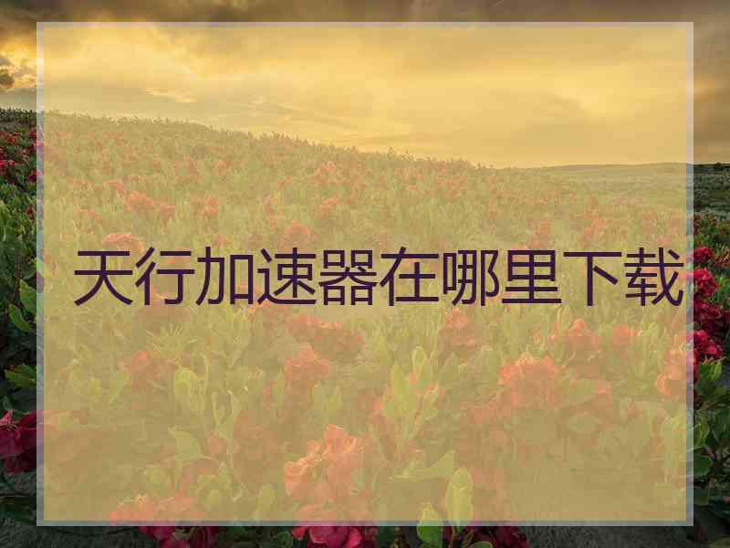 天行加速器在哪里下载