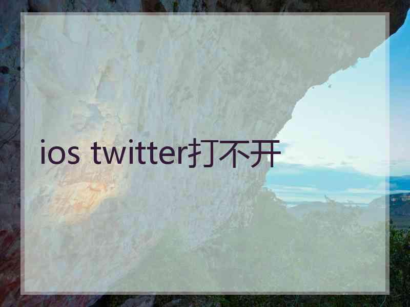 ios twitter打不开