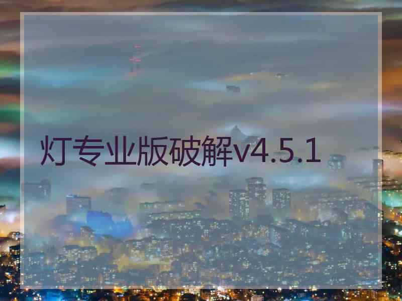 灯专业版破解v4.5.1