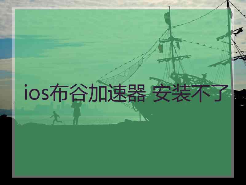 ios布谷加速器 安装不了
