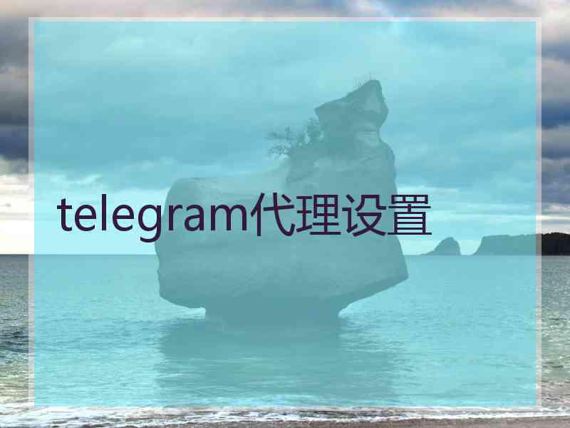 telegram代理设置
