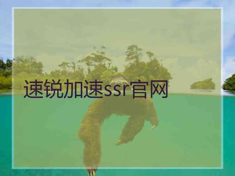 速锐加速ssr官网