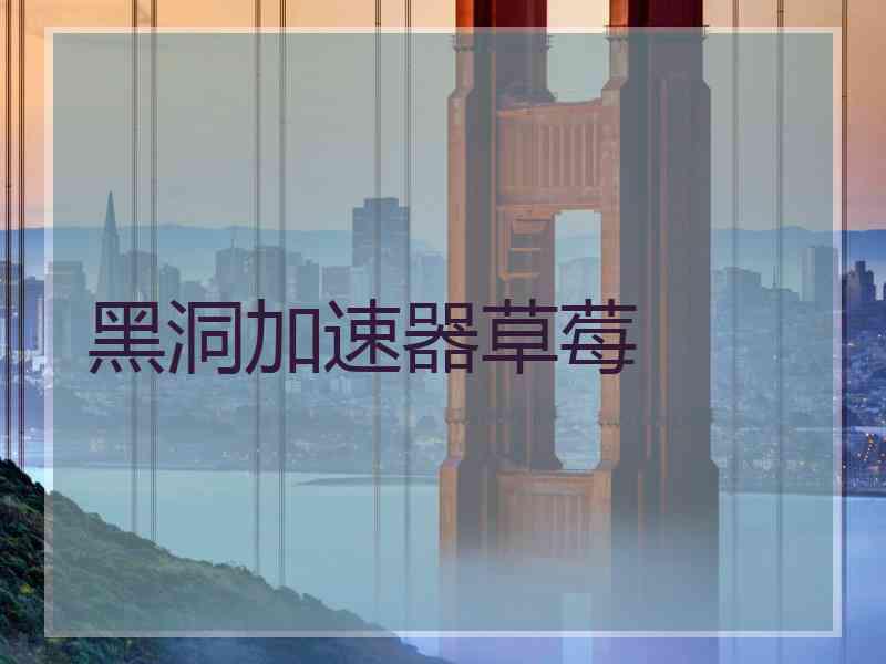 黑洞加速器草莓