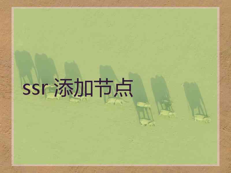 ssr 添加节点