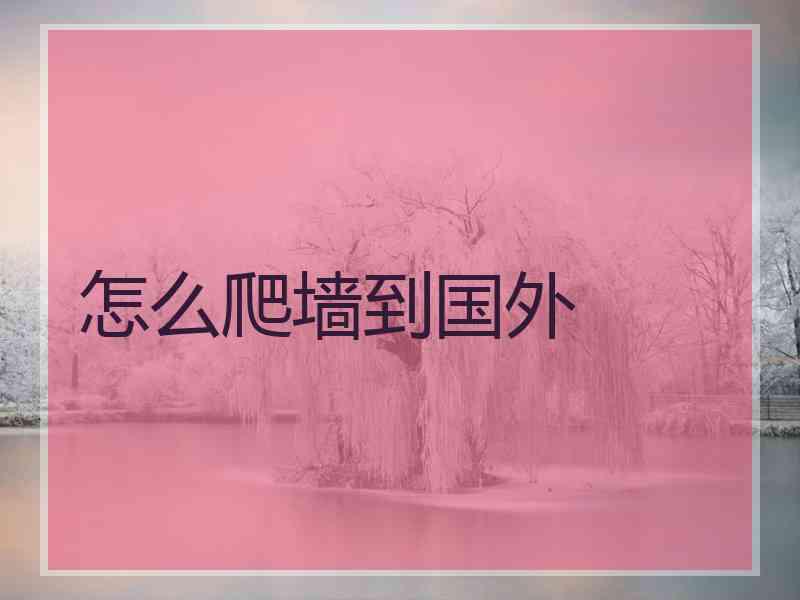 怎么爬墙到国外