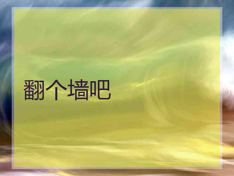 翻个墙吧