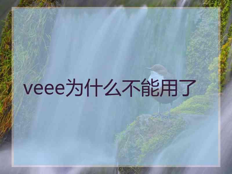 veee为什么不能用了