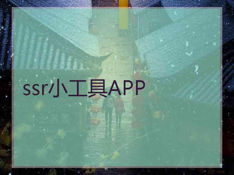 ssr小工具APP