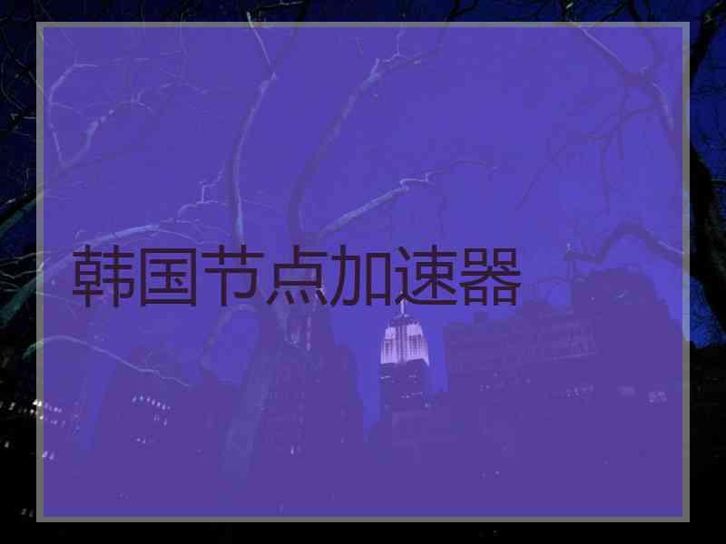 韩国节点加速器