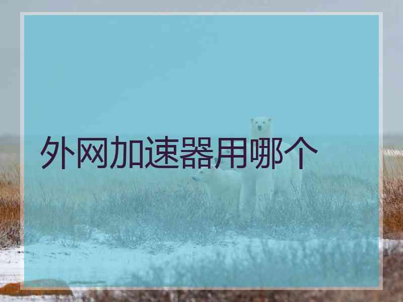 外网加速器用哪个