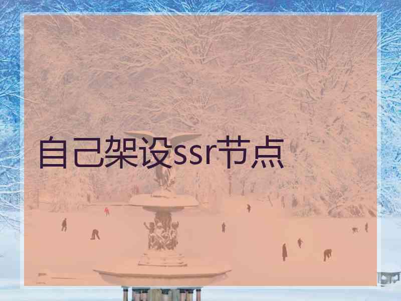 自己架设ssr节点
