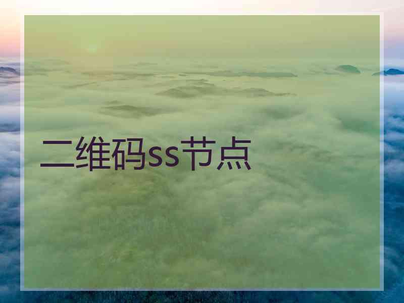 二维码ss节点