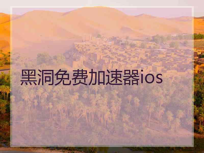 黑洞免费加速器ios