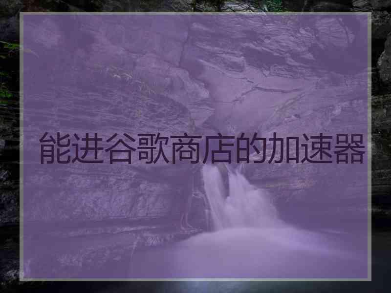 能进谷歌商店的加速器
