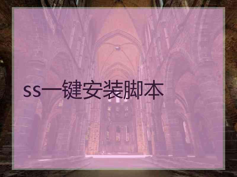 ss一键安装脚本