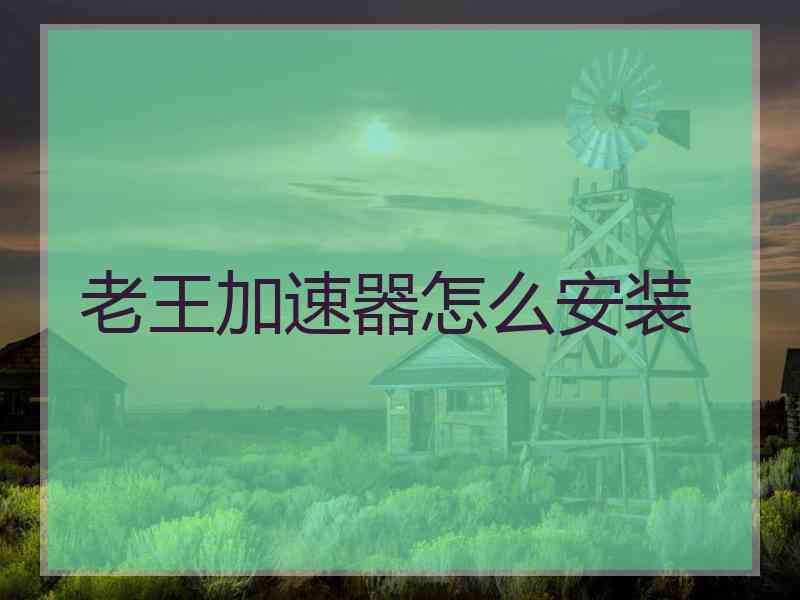 老王加速器怎么安装