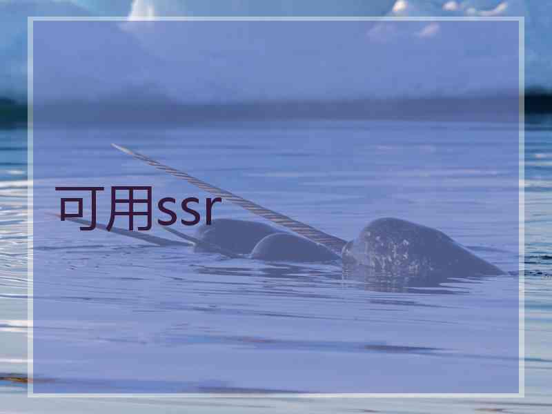 可用ssr