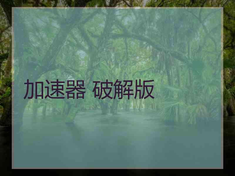 加速器 破解版