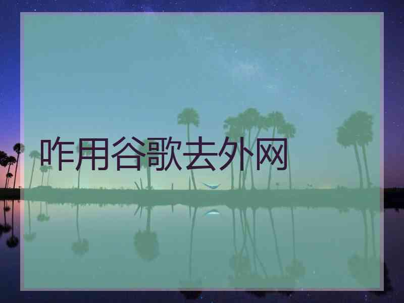 咋用谷歌去外网