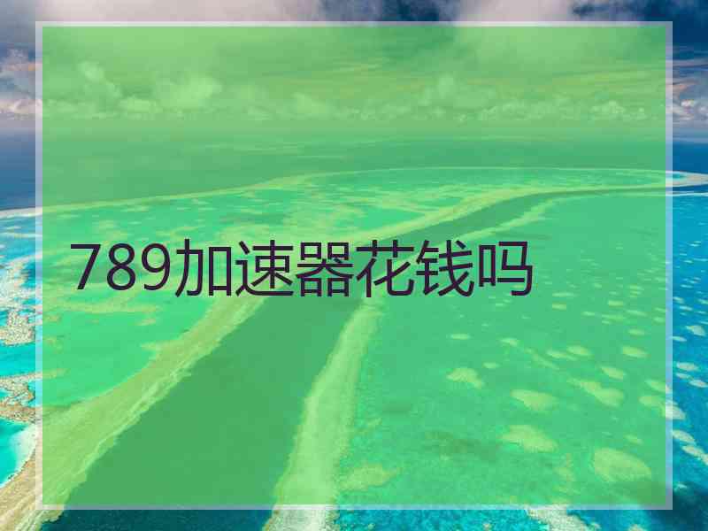 789加速器花钱吗