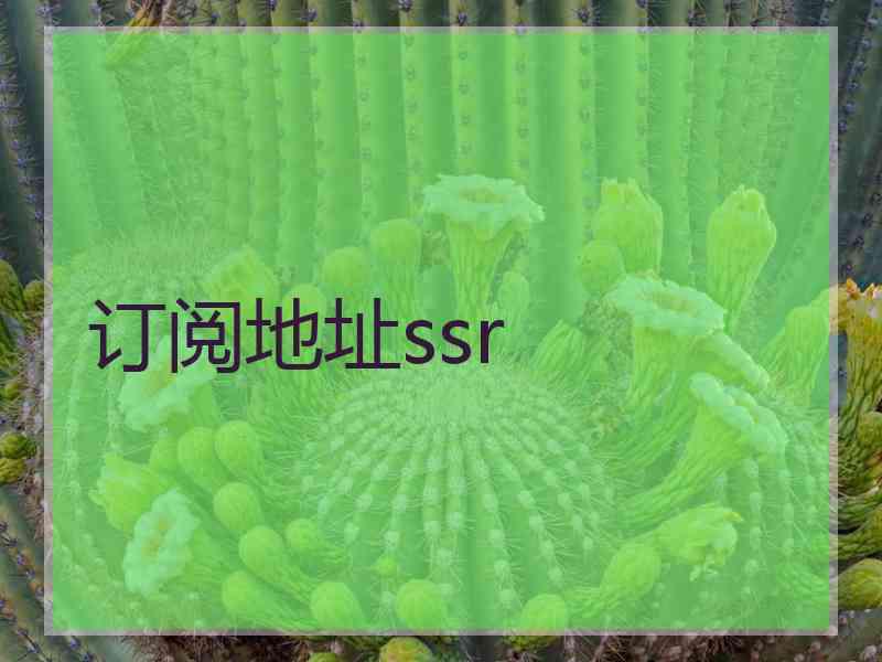 订阅地址ssr