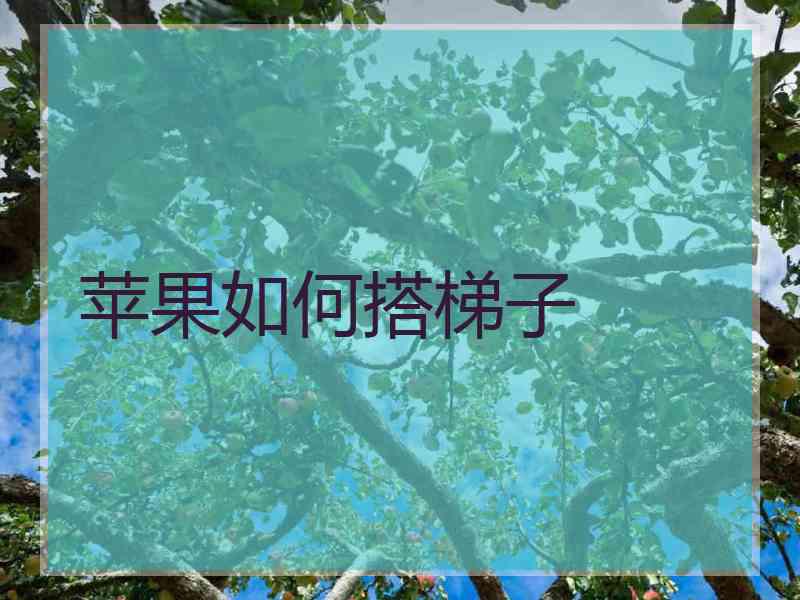 苹果如何搭梯子