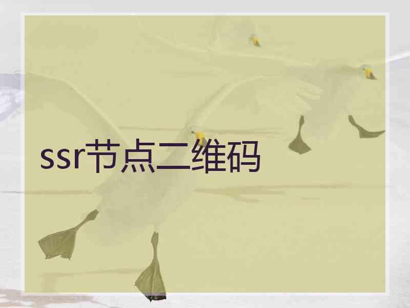 ssr节点二维码
