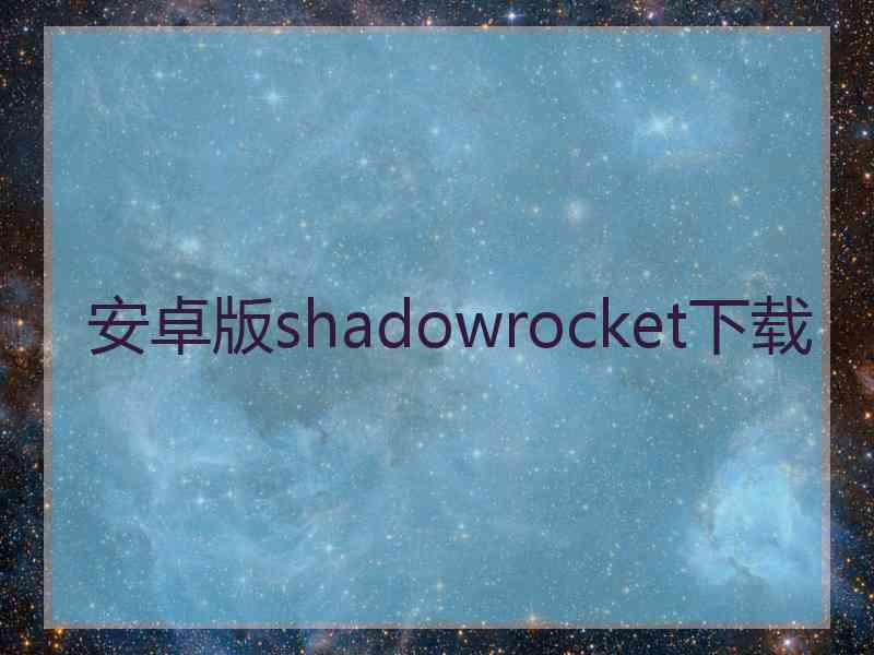 安卓版shadowrocket下载