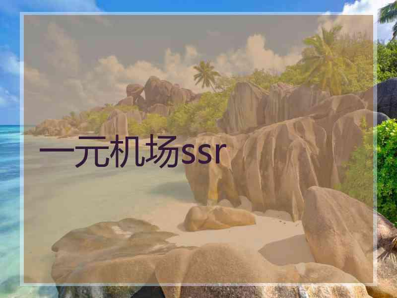 一元机场ssr