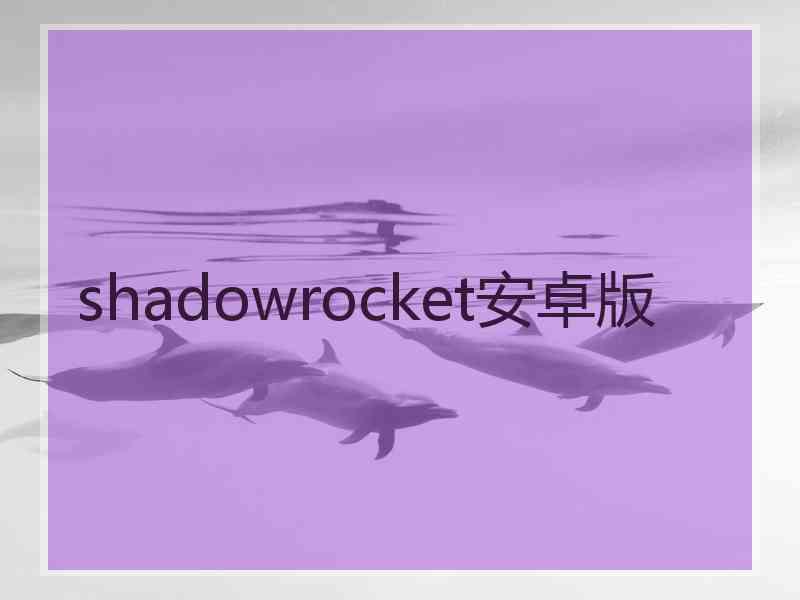 shadowrocket安卓版