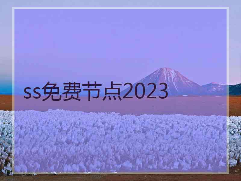 ss免费节点2023