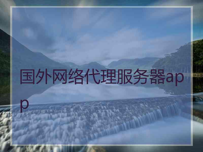 国外网络代理服务器app